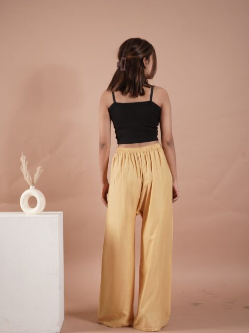 Beige Women's Plain Palazzo Pants - Comfortable & Stylish Palazzo for Daily Wear | Teradozz - Image 3