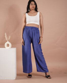 Blue Women’s Plain Palazzo Pants – Comfortable & Stylish Palazzo for Daily Wear | Teradozz