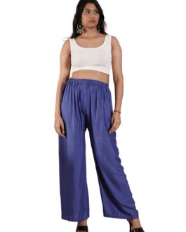 Blue Women’s Plain Palazzo Pants – Comfortable & Stylish Palazzo for Daily Wear | Teradozz