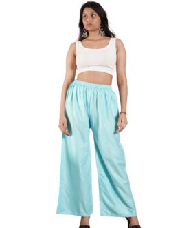 Firozi Blue Women’s Plain Palazzo Pants – Comfortable & Stylish Palazzo for Daily Wear | Teradozz