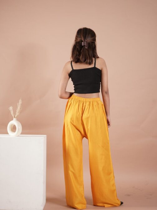 Mustard Yellow Women's Plain Palazzo Pants - Comfortable & Stylish Palazzo for Daily Wear | Teradozz - Image 3