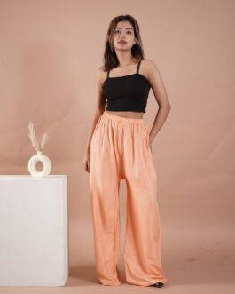 Peach Women’s Plain Palazzo Pants – Comfortable & Stylish Palazzo for Daily Wear | Teradozz