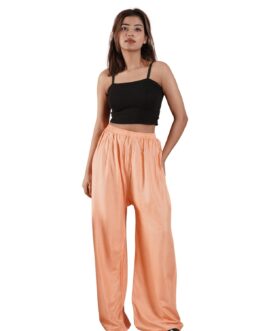 Peach Women’s Plain Palazzo Pants – Comfortable & Stylish Palazzo for Daily Wear | Teradozz