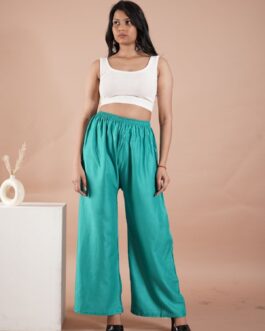 Ramgarh Green Women’s Plain Palazzo Pants – Comfortable & Stylish Palazzo for Daily Wear | Teradozz