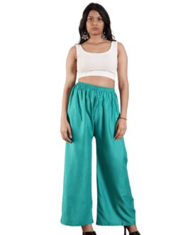 Ramgarh Green Women’s Plain Palazzo Pants – Comfortable & Stylish Palazzo for Daily Wear | Teradozz