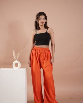 Rust Women’s Plain Palazzo Pants – Comfortable & Stylish Palazzo for Daily Wear | Teradozz