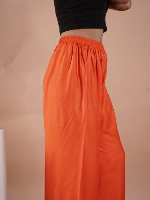 Rust Women's Plain Palazzo Pants - Comfortable & Stylish Palazzo for Daily Wear | Teradozz - Image 4