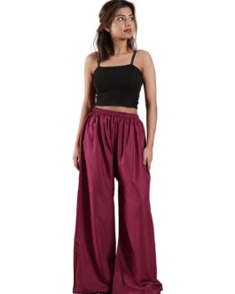 Wine Women’s Plain Palazzo Pants – Comfortable & Stylish Palazzo for Daily Wear | Teradozz