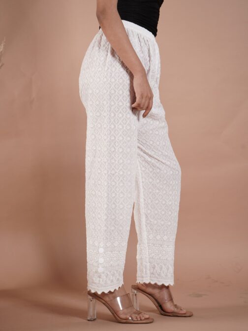 Stylish White Plazo Pants: Elevate Your
  Wardrobe - Image 5