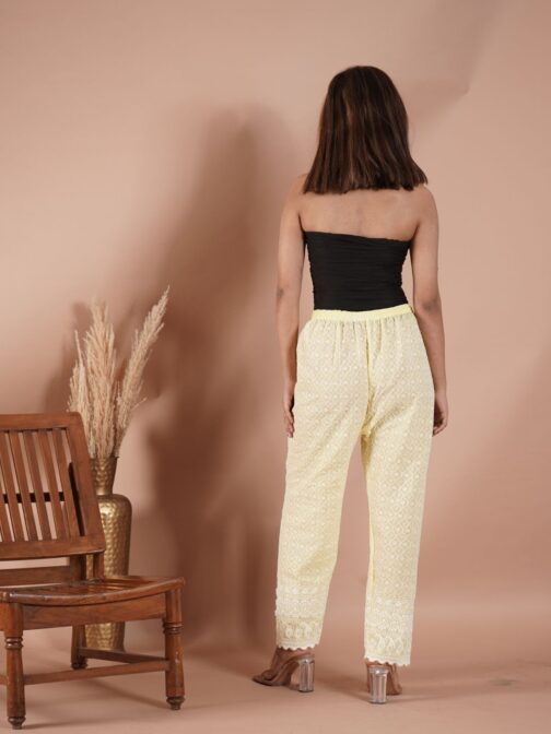 Vibrant Yellow  Plazo Pants for a Bold Statement - Image 3