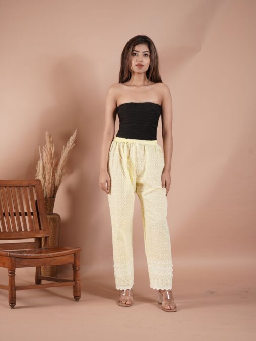 Vibrant Yellow  Plazo Pants for a Bold Statement - Image 2