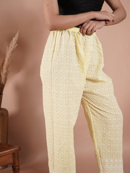 Vibrant Yellow  Plazo Pants for a Bold Statement - Image 4